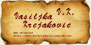Vasiljka Krejaković vizit kartica
